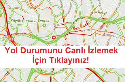 Arnavutköy Trafik Durumu Yol Yoğunluğuk Haritası