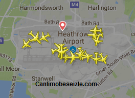 Londra Heathrow Havalimanı Canlı Uçuş Uçak Takibi